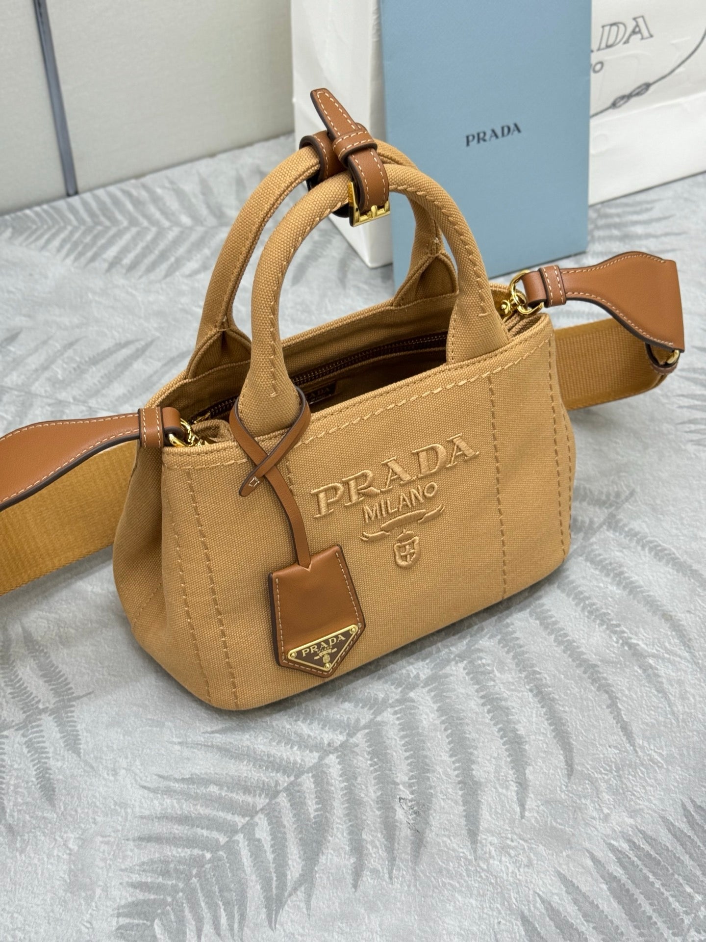 Prada Mini Gardener Bag â€“ Nautical-Inspired Cotton Canvas