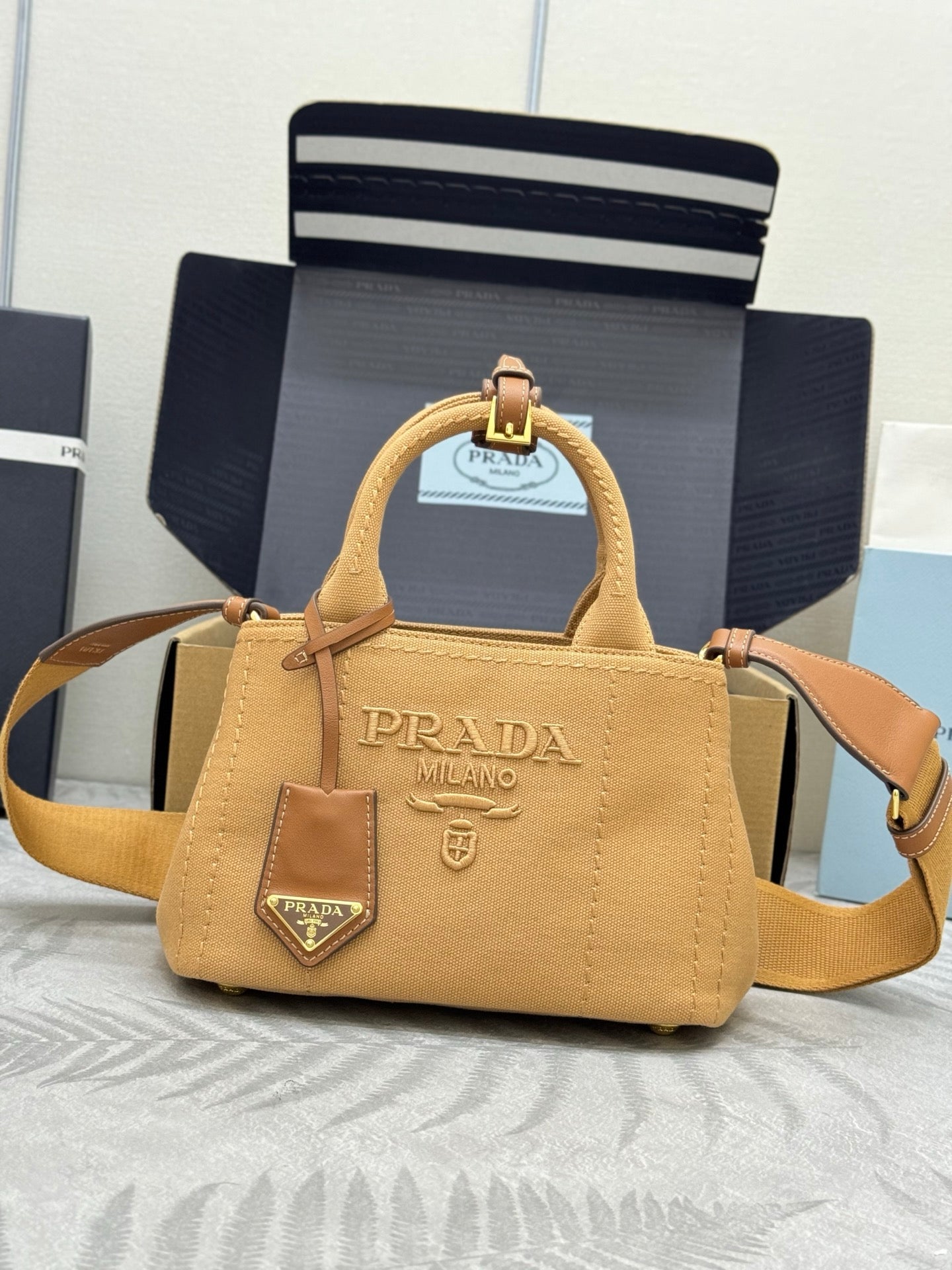 Prada Mini Gardener Bag â€“ Nautical-Inspired Cotton Canvas