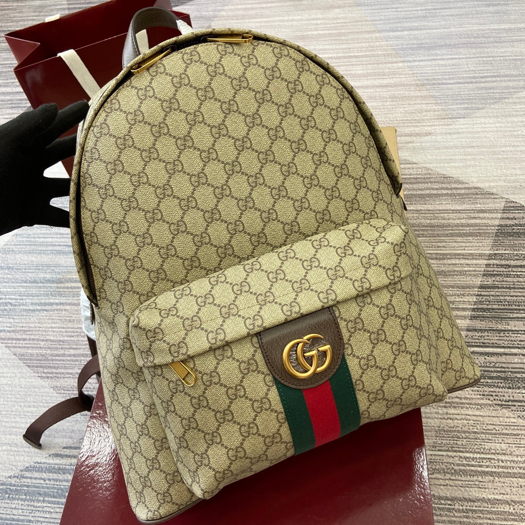 Gucci Ophidia Brown GG Supreme Backpack
