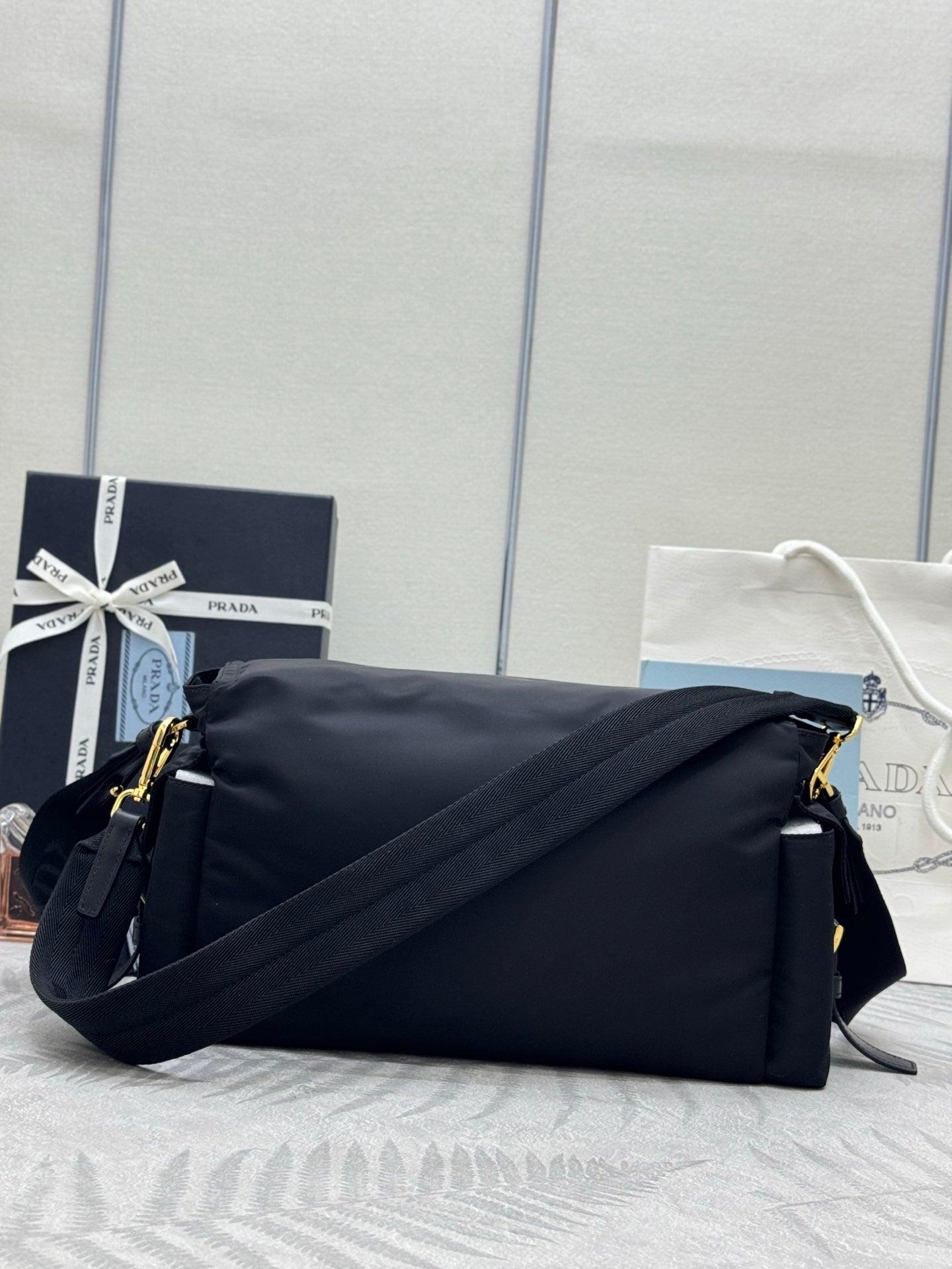 Prada Large Recycled Nylon Messenger Bag - Unisex