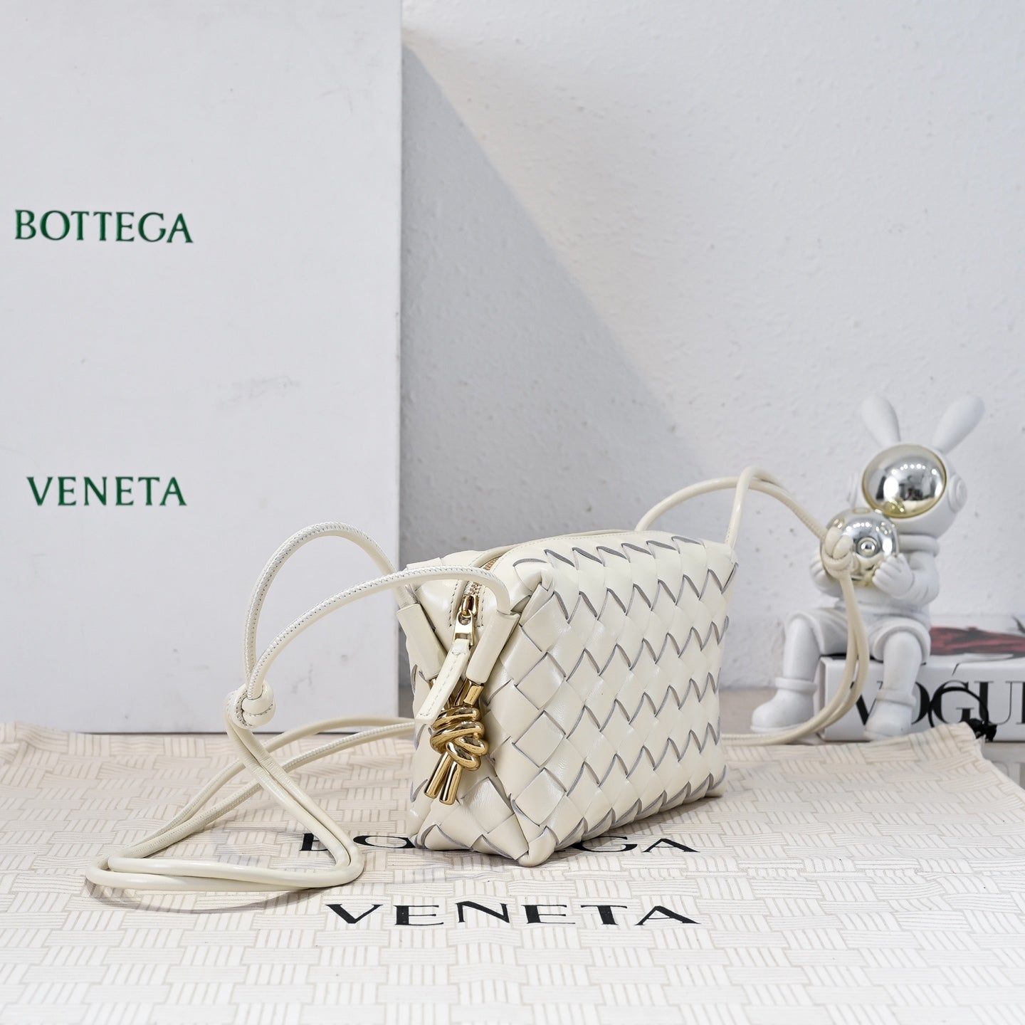 Botteg Veneta Wax Leather Loop Camera Bag