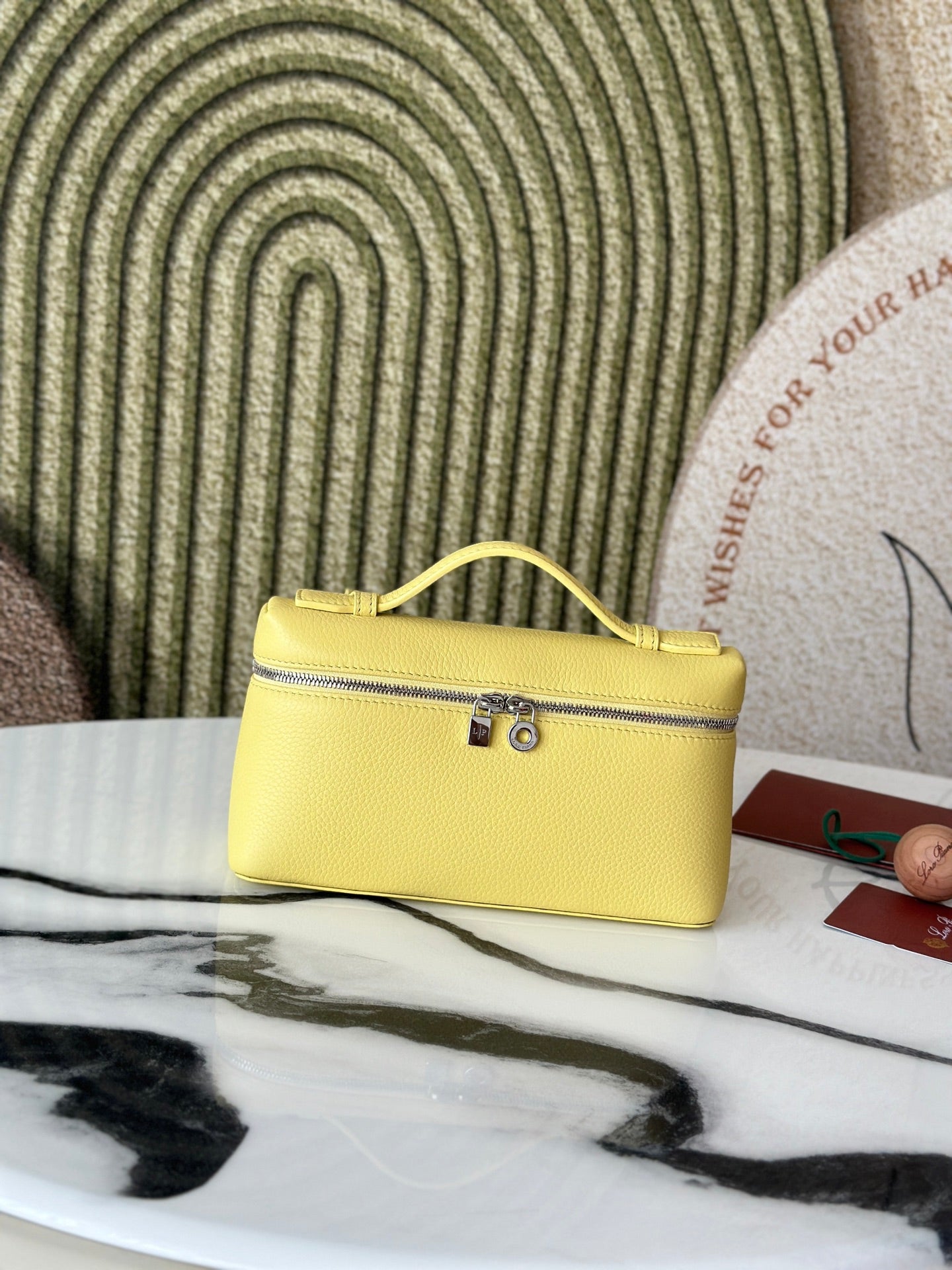 L19 Chick Yellow Handbag with Silver Buckle