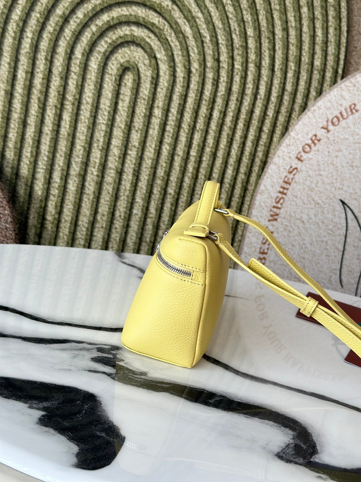 L19 Chick Yellow Handbag with Silver Buckle