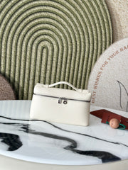 L19 Milkshake Silver Buckle Shoulder Bag with Extra Pocket