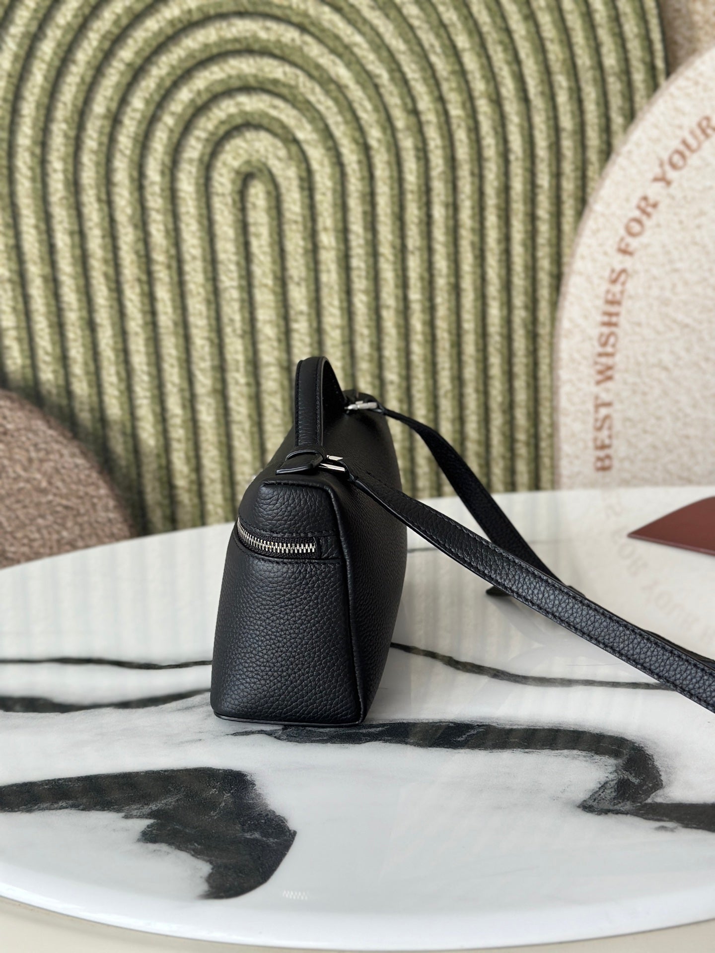 L19 Small Handbag with Extra Pocket and Adjustable Shoulder Strap