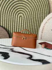 Loro Piana L19 Gold Brown Crossbody Bag with Extra Pocket