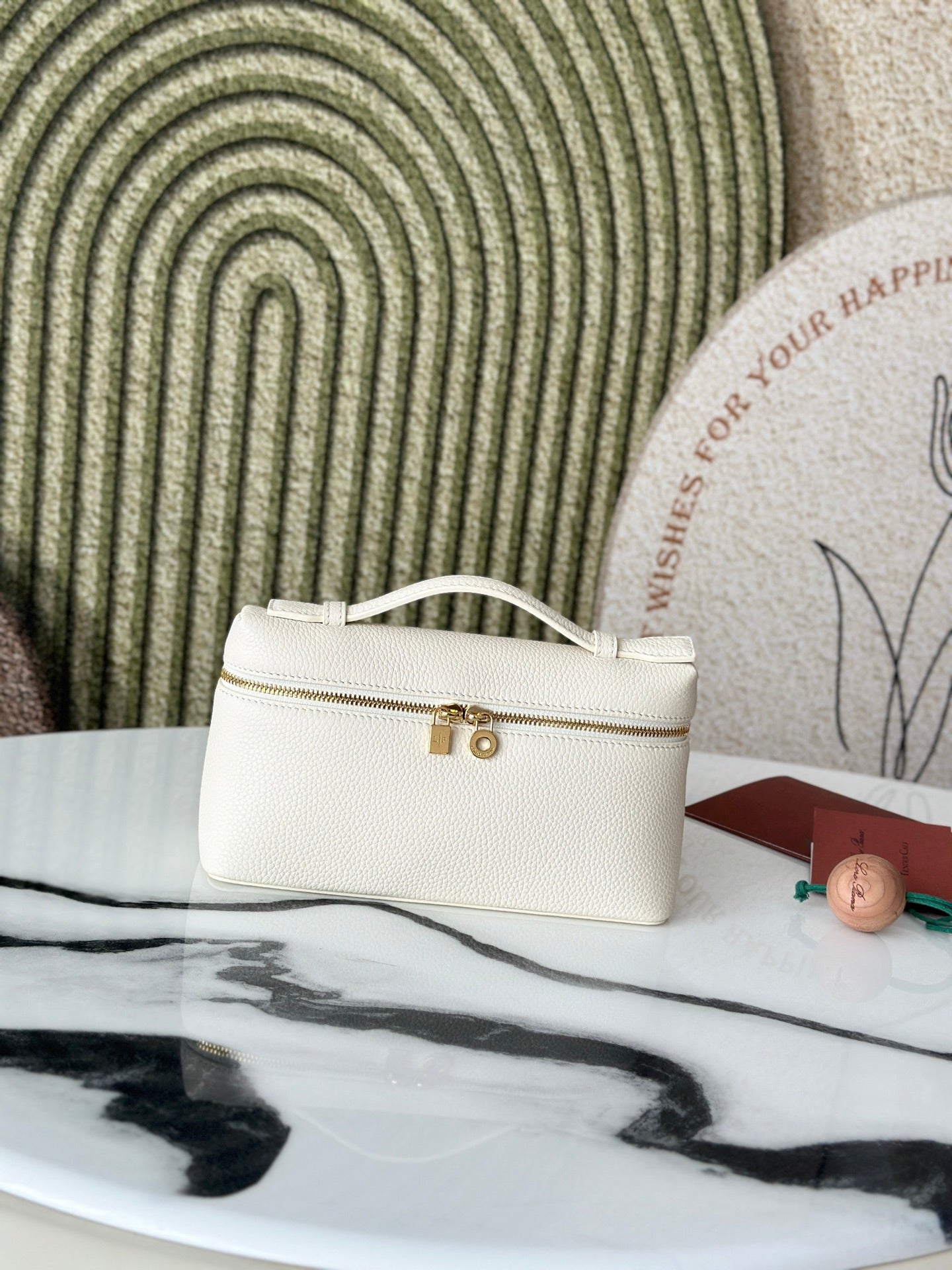 L19 Milkshake Platinum Buckle Handbag - Stylish & Functional Crossbody